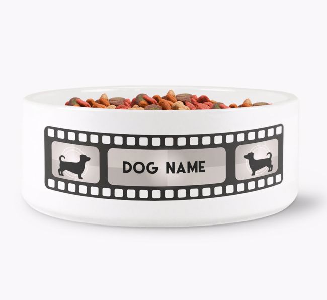 'Movie Reel' - Personalised Dog Bowl for your {breedFullName} 